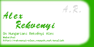 alex rekvenyi business card